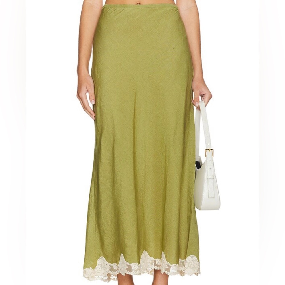 NWT Rixo Crystal Skirt in ‘Khaki’